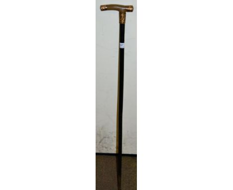 Walking stick, inscribed 'Presented to John Paton Esq. Colliery Manager by the member of the Watsonian Football Club Motherwe