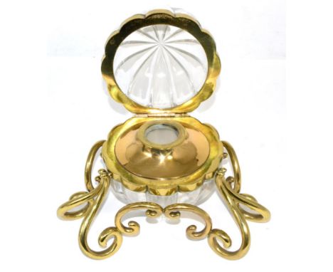 A Royal crystal inkwell 