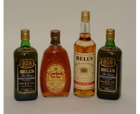 Two bottles of Bells 12 year old blended scotch whisky, 75cl, 40% vol, boxed, also with Bells Extra Special old scotch whisky