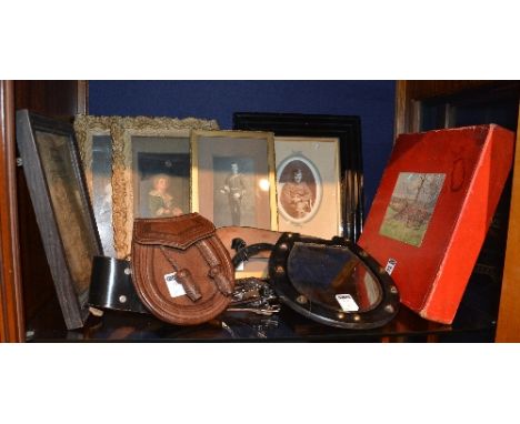 A mixed lot, to include 'Hunting by Ear' book and record boxed set circa 1930/40's, 'Bubbles' Pears Soap print, two military 