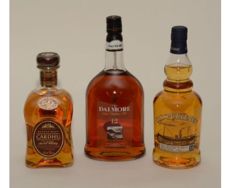 The Dalmore 'The Black Isle' 12 year old single Highland malt scotch whisky, 1 litre, 40% vol, boxed, also with Old Pulteney 