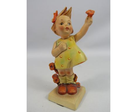 Rare  1940s Goebel Hummel figurine "Spring Cheer" marked on the base with Tmk1 &amp; Tmk2 
