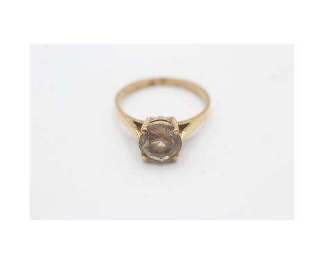 9ct Gold Vintage Smokey Quartz Statement ring 2.8g&nbsp; 742971