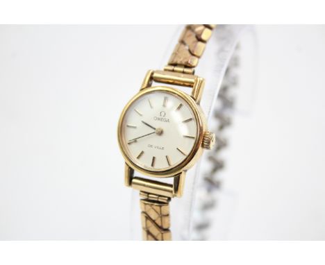 Vintage Ladies OMEGA DE VILLE Gold Tone WRISTWATCH Hand-Wind WORKING 972093