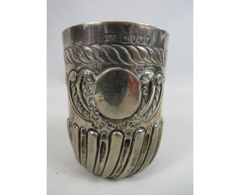 London Sterling silver Beaker c1888 Josiah Williams 85.9 grams.