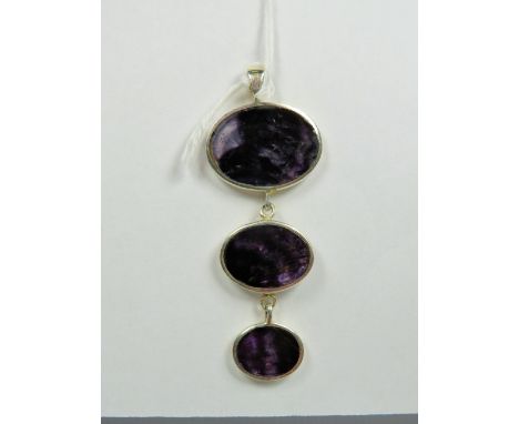 925 Sterling Silver Pendant 45mm long. See photos
