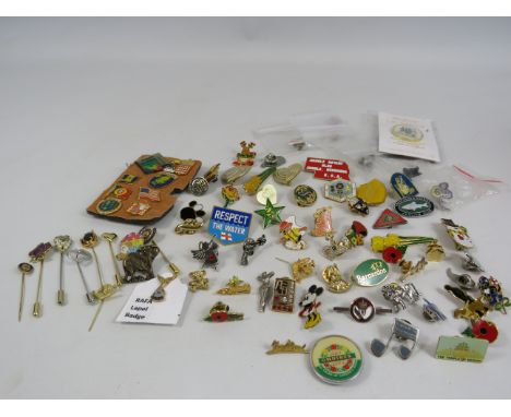 80 Various Pin badges, vintage, enamel, charity etc.