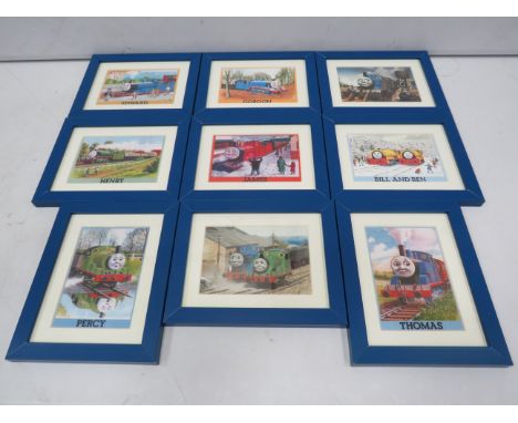 9 Framed Thomas the Tank engine pictures. 