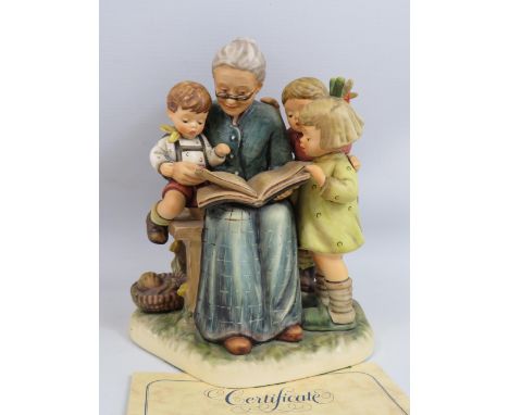 Goebel M I Hummel worldwide Limited edition figurine " A story from Grandma" 6400 of 10,000 with certificate and box. Approx 