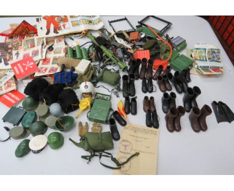 Large collection of 1960s Palitoy Action Man Accessories and catalogues.
