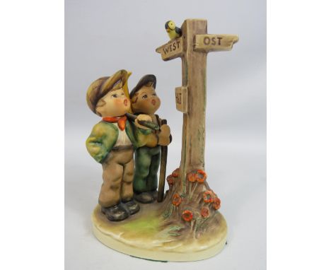 Goebel Hummel Figurine "Crossroads" Tmk5 , approx 16.5cm tall.