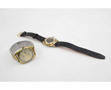 2 x Vintage Gents WRISTWATCHES Automatic WORKING Inc. Swiss Emperor Etc 974596