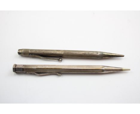 2 x Assorted Vintage Hallmarked .925 STERLING SILVER Pencils Inc Propelling 44g 666018