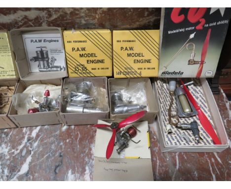 Selection of model aircraft engines. All boxed, some as new and unused.  See photos for details.    S2