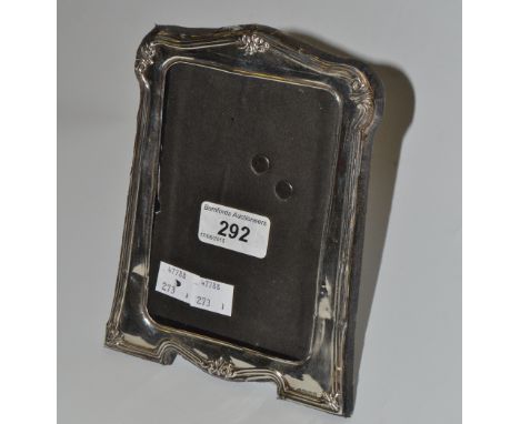 A silver  rectangular easel photograph frame, Sheffield 1993