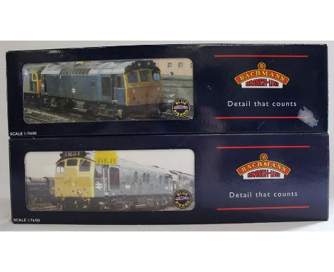 Bachmann Branch-Line boxed OO gauge 32-325 Class 25/1 Bo-Bo diesel D5211 Green &amp; 32-403 Class 25/3 diesel D5269 BR Green 
