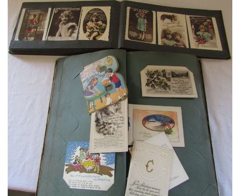 At Auction: Vintage postcard album containing approx. 245