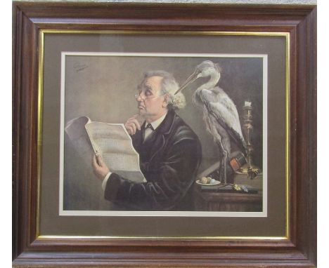 Framed Pears print 'The Long Bill' 84 cm x 72 cm (size including frame)