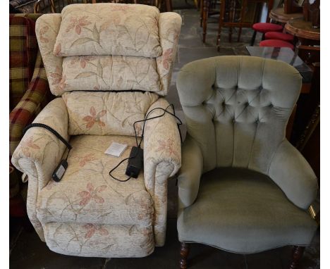 Royams electric recliner chair (purchased in October 2020 for £1445) &amp; a modern button back chair