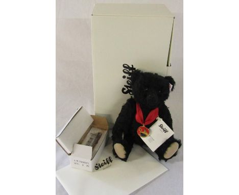 Steiff Titanic centenary bear, black, H 26 cm, limited edition no 2559 by Danbury Mint, complete with certificate, box and Ti