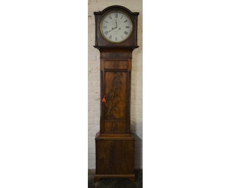 Early 19th century longcase clock, maker Gardner Belfast with an 8 day movement in a mahogany case Ht 201cm