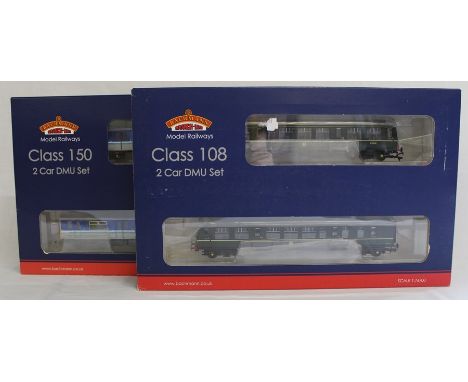 Bachmann Branch-Line boxed OO gauge 32-900B Class 108 Two Car DMU set BR Green with speed whiskers &amp; 32-936 Class 150/2 D