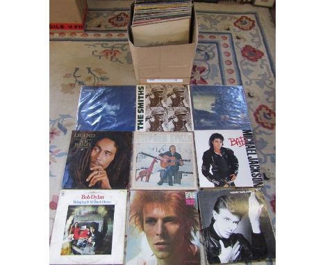 68 albums / LPs including Joni Mitchell, The Smiths, Bob Dylan, The Rolling Stones, David Bowie, Fleetwood Mac and Michael Ja