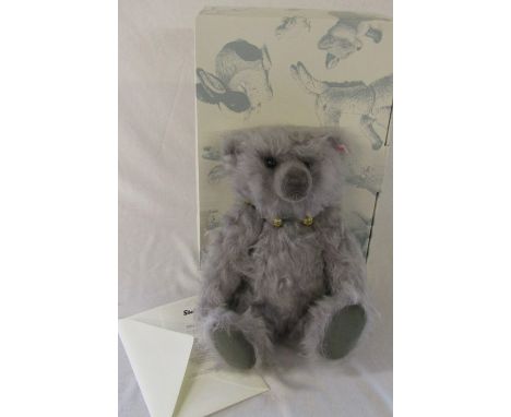 Steiff Bell boy teddy bear, grey, 40 cm, 2008, limited edition 854/2000, with growler, complete with box and certificate