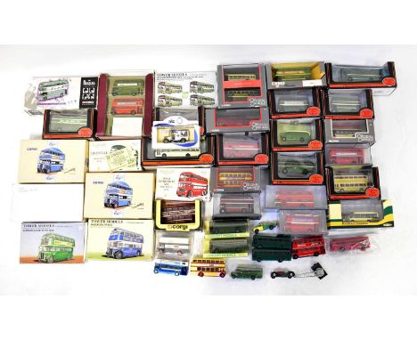 A quantity of boxed and loose scale model buses from makers including the Tower Models, Exclusive First Editions, Concept Mod