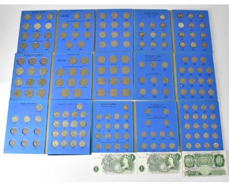 A collection of twelve partially complete Great Britain coin folders, to include several examples of half-silver and shilling