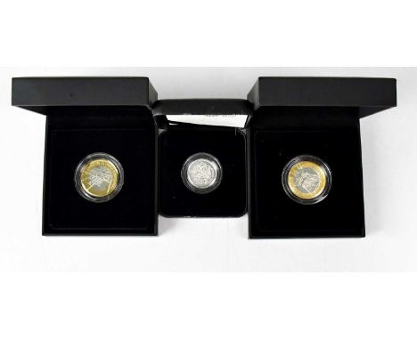 THE ROYAL MINT; three cased coins comprising '2008 Olympic Games Handover Ceremony Silver Proof £2', 2008 UK 4th Olympiad Sil