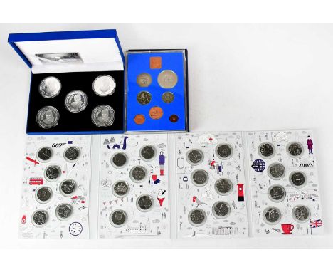 Three coin sets comprising 'The Great British Coin Hunt', a full set from the 'Treasure for Life' series, a 'Coinage of Great