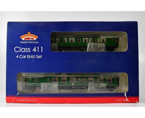 BACHMANN; a boxed model railway Class 411 four-car EMU set, late SR multiple unit green, no. 31-425.