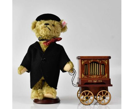 STEIFF; a German collectors' bear 'Organ Grinder', with musical organ, no. EAN 667105 'Leierkastenmann', height 26cm, 2009, l