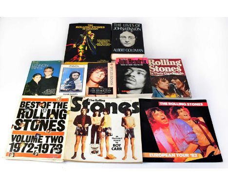 BEATLES &amp; ROLLING STONES; a collection of ten books, to include CARR (R), illus, THE ROLLING STONES, New English Library,