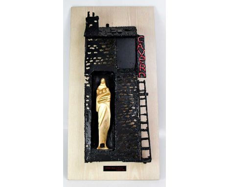 † ARTHUR DOOLEY (1929-1994); 'Liverpool Mother of The Beatles', a bronze, gold-plated and steel sculpture depicting a Madonna
