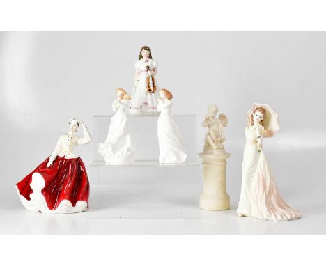 ROYAL DOULTON; four porcelain figures comprising HN2937 'Gail', height 19.5cm, HN3605 'First Performance', HN3394 'Sweet Drea
