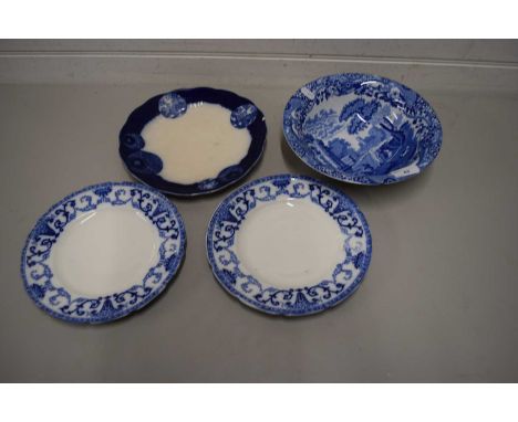 COPELAND SPODE BLUE ITALIAN BOWL PLUS FURTHER PLATE