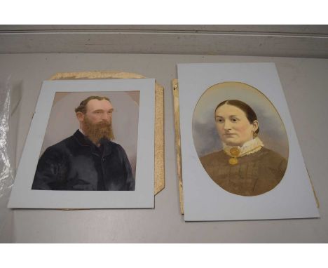TWO VINTAGE PORTRAIT PHOTOGRAPHIC PRINTS MOUNTED BUT NOT FRAMED 