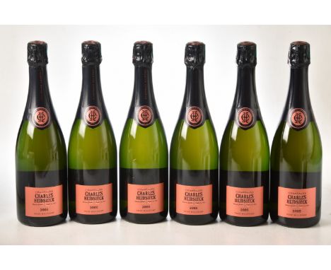 Champagne Charles Heidsieck Brut Vintage Rose 2005 6 bts OCC In Bond