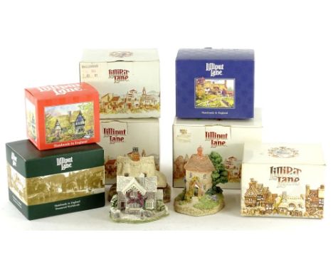 Miscellaneous boxed Liliput Lane figures, to include Lucky Charms, tea caddy cottage, etc.