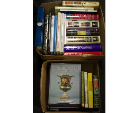 Reference books - antiques - Rockingham, clocks, Worcester porcelain; The Don Pottery, etc, qty