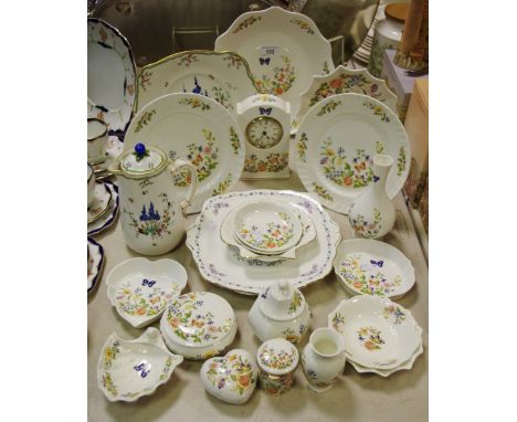 Ceramics - Aynsley Cottage Garden trinket dishes, plates, clock,etc., Tuscan; Royal Crown Derby
