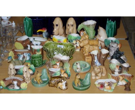 Decorative Ceramics - Hornsea Fauna ware spill vases, Sylvac dogs, etc qty 