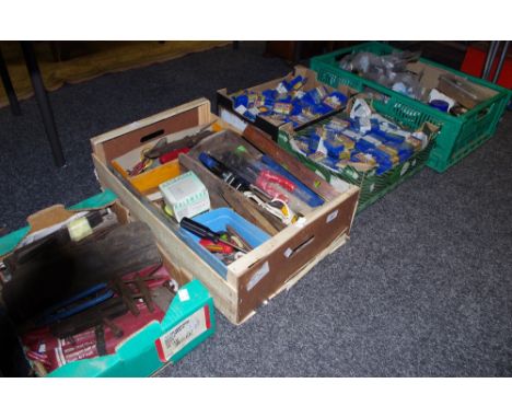 Tools - hand saws, pipe cutters, chisels, hammers, spirit levels, clamps, assorted screws and nails,etc. 