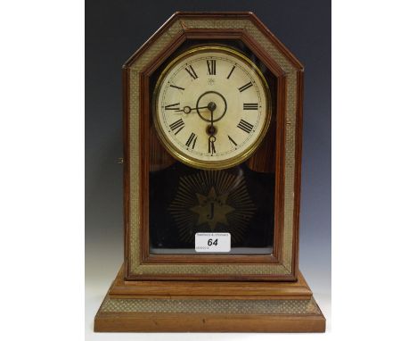 A Junghans mantel clock, 33cm high