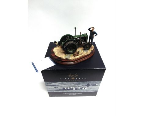 A BORDER FINE ARTS TRACTOR GROUP 'WON'T START', boxed with certificate, 26.5cm long