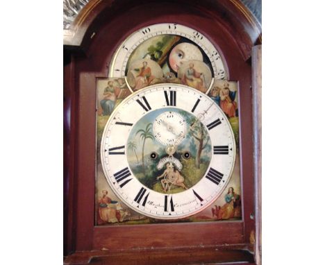 A LARGE 8-DAY WELSH LONGCASE CLOCK A LARGE 8-DAY WELSH LONGCASE CLOCKin substantial mahogany case with inlaid decoration, the