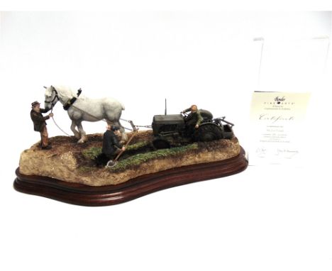 A BORDER FINE ARTS TRACTOR GROUP 'LAST LAUGH' with certificate, numbered 39/950, 27cm long