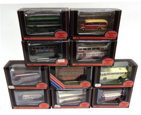 TEN 1/76 SCALE EXCLUSIVE FIRST EDITIONS MODEL BUSES  including a No.26204A Subscribers Special 2002, Guy Arab I Utility 'Lond